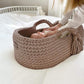 Mom & Baby w/ Unique Love Design Baby Basket Warm Taupe