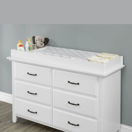 Oxford Baby Universal Changing Topper | White | Willowbrook 6-Drawer Dresser