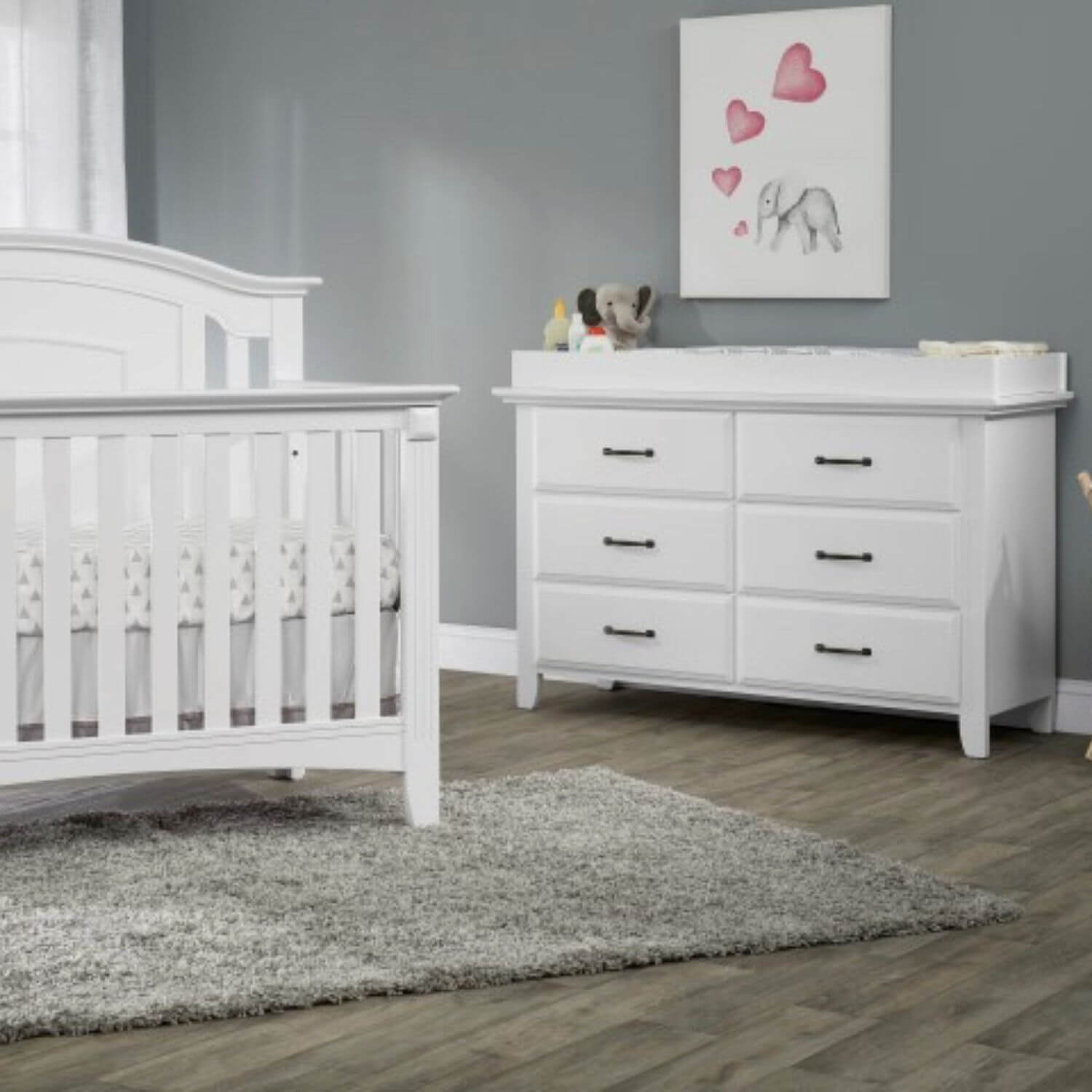 Oxford Baby Universal Changing Topper | White | Willowbrook 6-Drawer Dresser