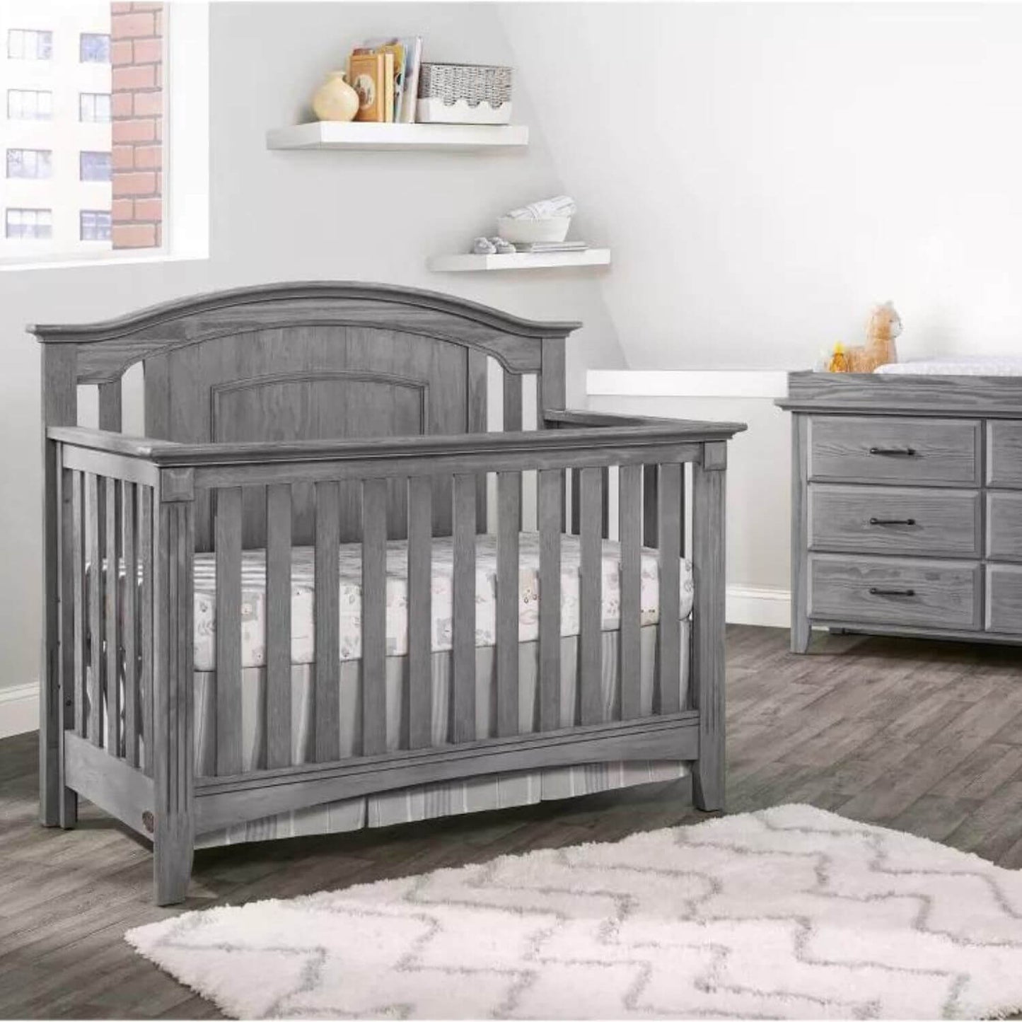 Oxford Baby Universal Guard Rail in Graphite Gray | Kenilworth/Willowbrook 4-in-1 Crib