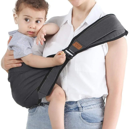 Person using RocketBaby USA Universal Baby Carrier Black with a child