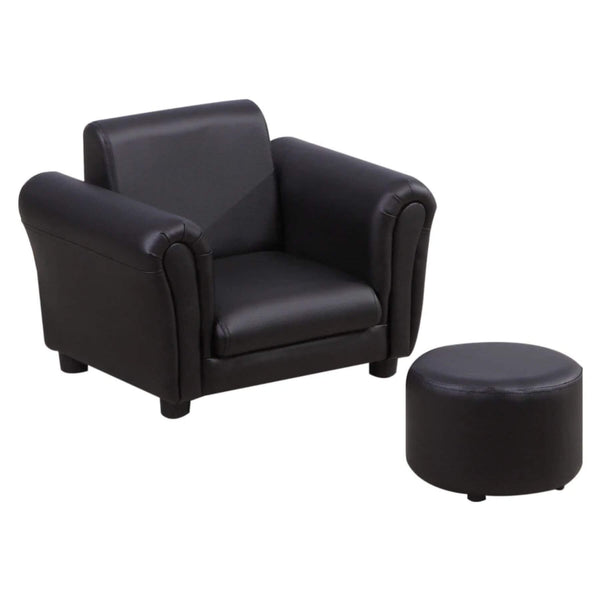 Qaba Upholstered Armchair for Kids 18M+ Black