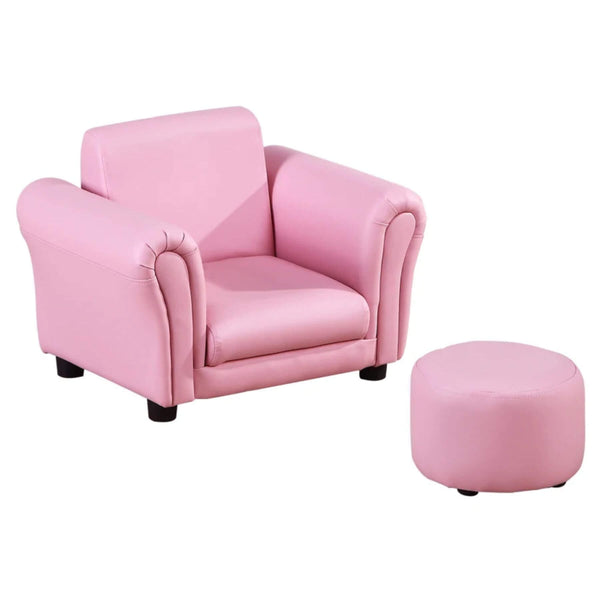 Qaba Upholstered Armchair for Kids 18M+ Pink