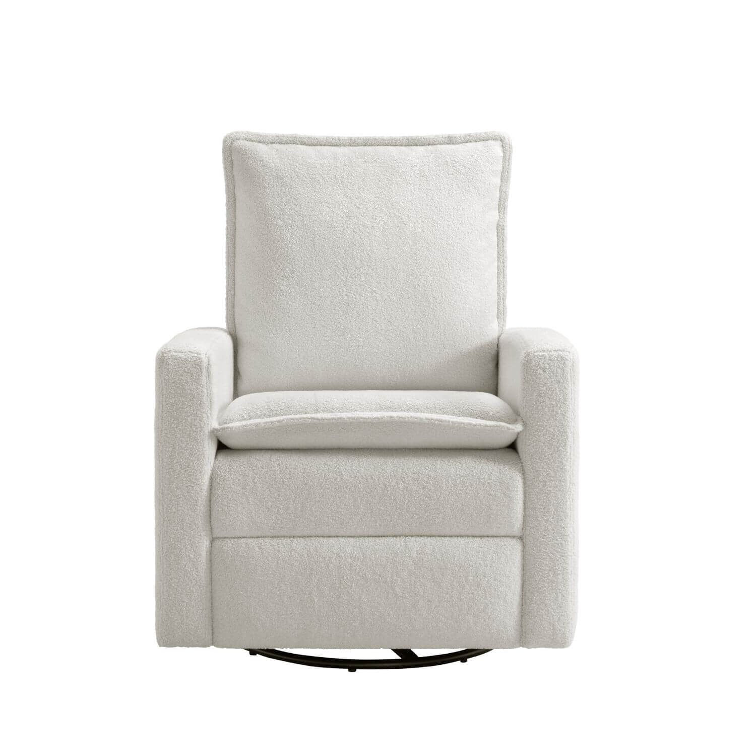 Oxford Baby Uptown Swivel Rocker and Recliner | Boucle White