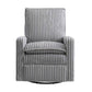 Uptown Nursery Swivel Rocker and Recliner in Corduroy Ash Gray on a white background