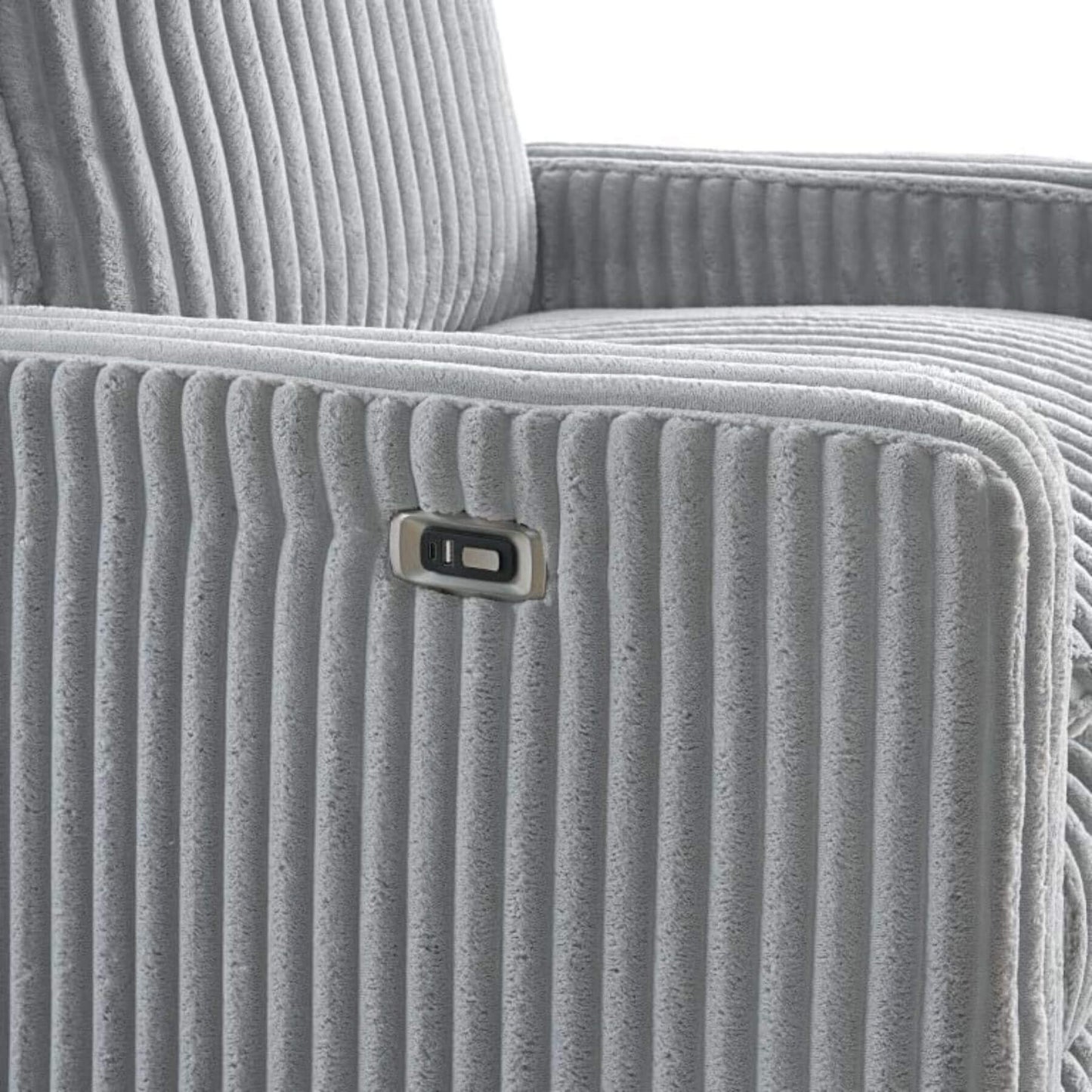 Close-up of Uptown Power Recliner - Gray