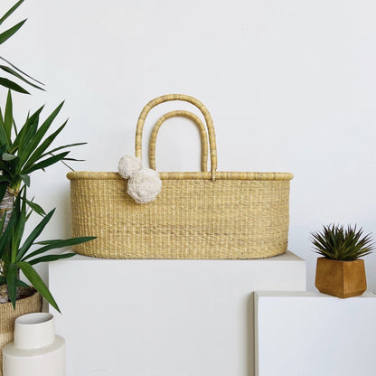 Plum+Sparrow Vegan Handle No Hood Moses Basket