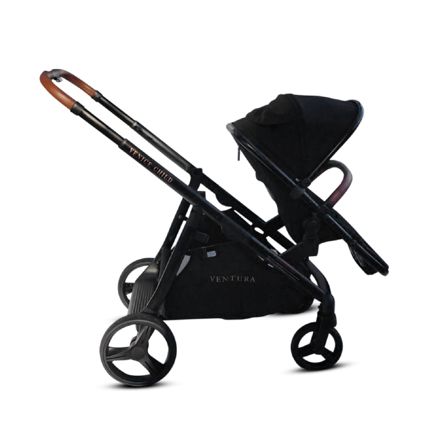 Venice Child Ventura Single to Double Stroller & 2nd Toddler Seat | Midnight