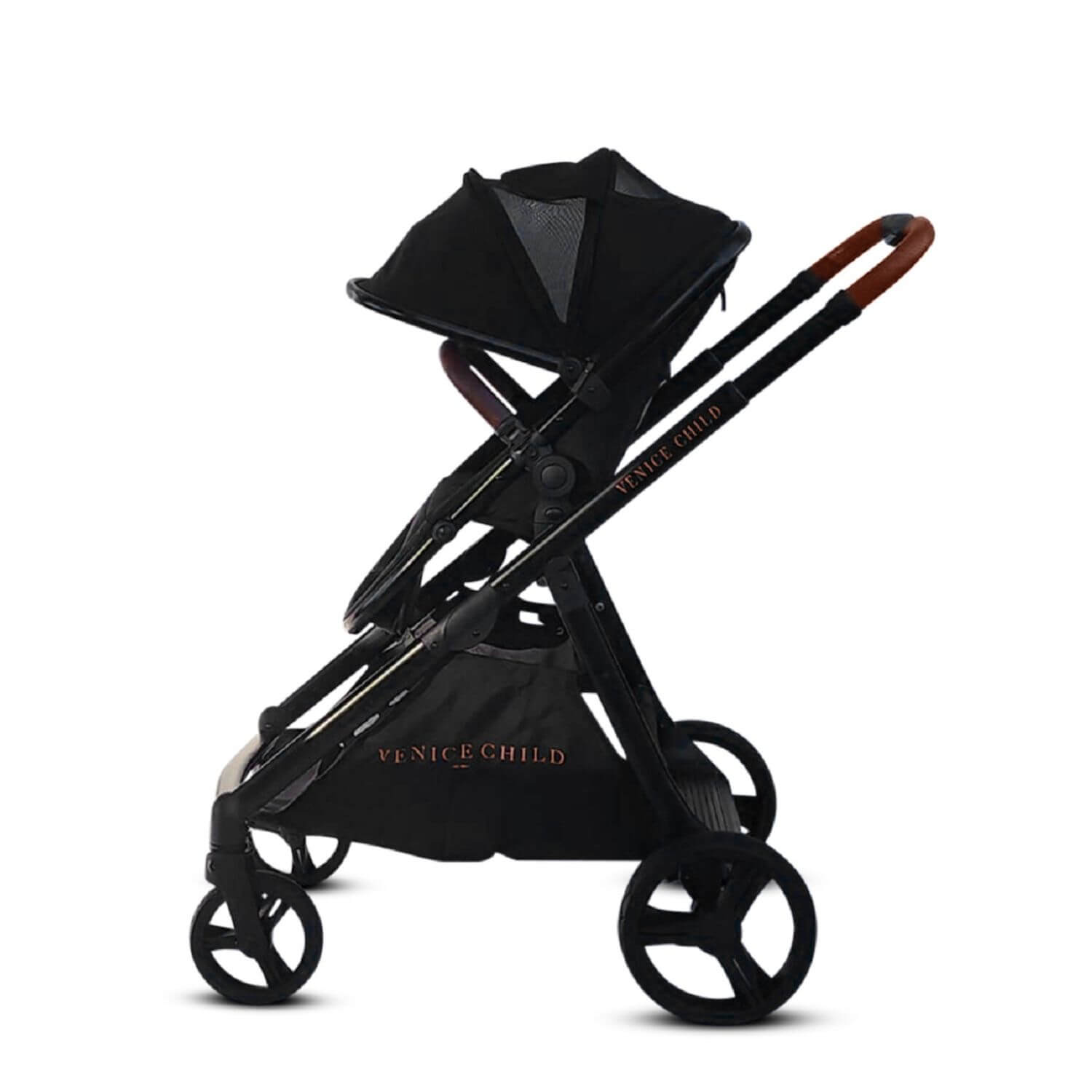 Venice Child Ventura Single to Double Stroller & 2nd Toddler Seat | Midnight