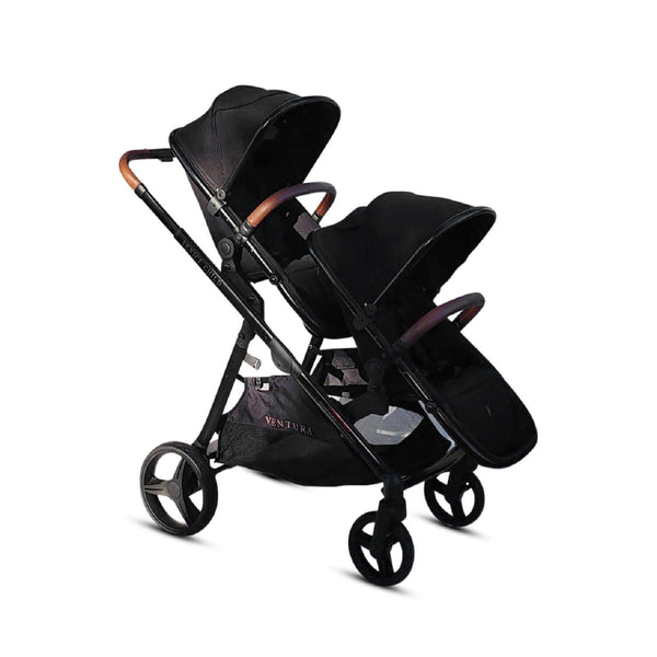 Venice Child Ventura Single to Double Stroller & 2nd Toddler Seat | Midnight