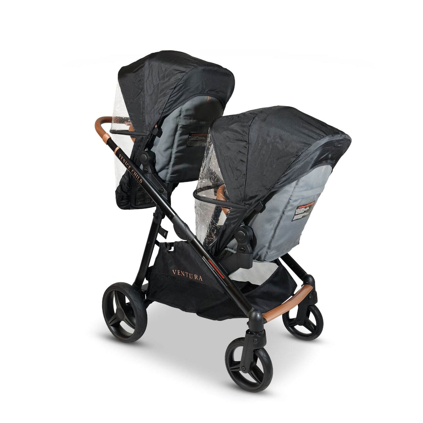 Venice Child Ventura Single to Double Stroller & 2nd Toddler Seat | Shadow