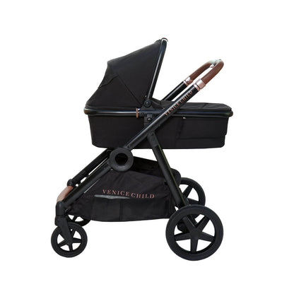 Venice Child Ventura Single to Double Stroller & Bassinet | Midnight