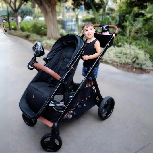 Venice Child Ventura Single to Double Stroller & Bassinet | Shadow