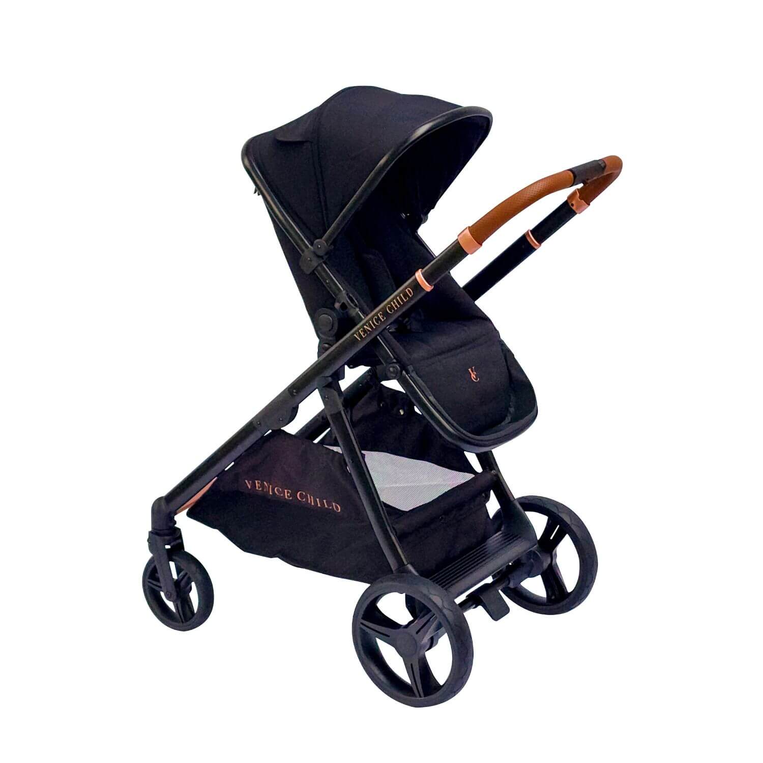 Venice Child Ventura Single to Double Sit-And-Stand Stroller | Midnight