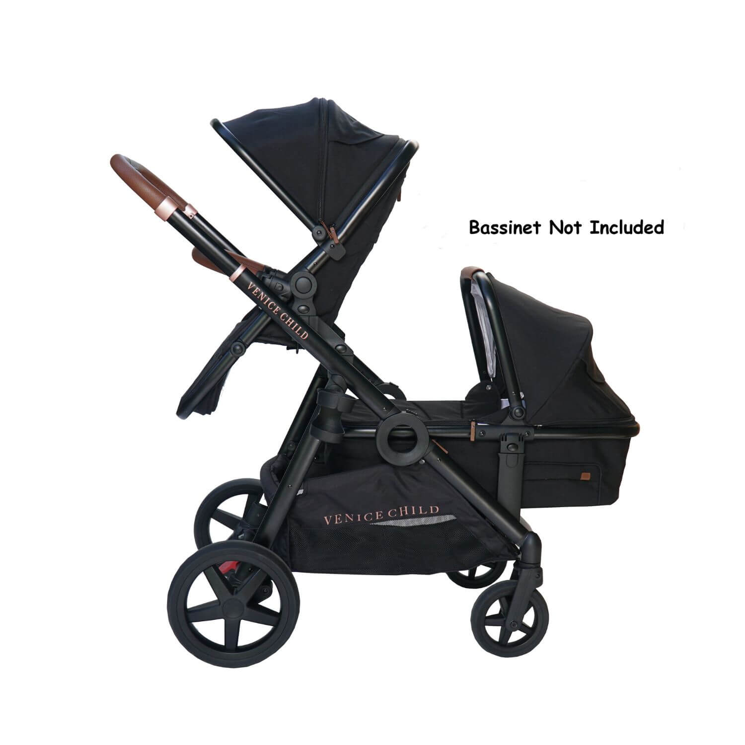 Venice Child Ventura Single to Double Sit-And-Stand Stroller | Midnight