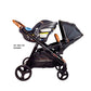 Venice Child Ventura Single to Double Sit-And-Stand Stroller | Midnight