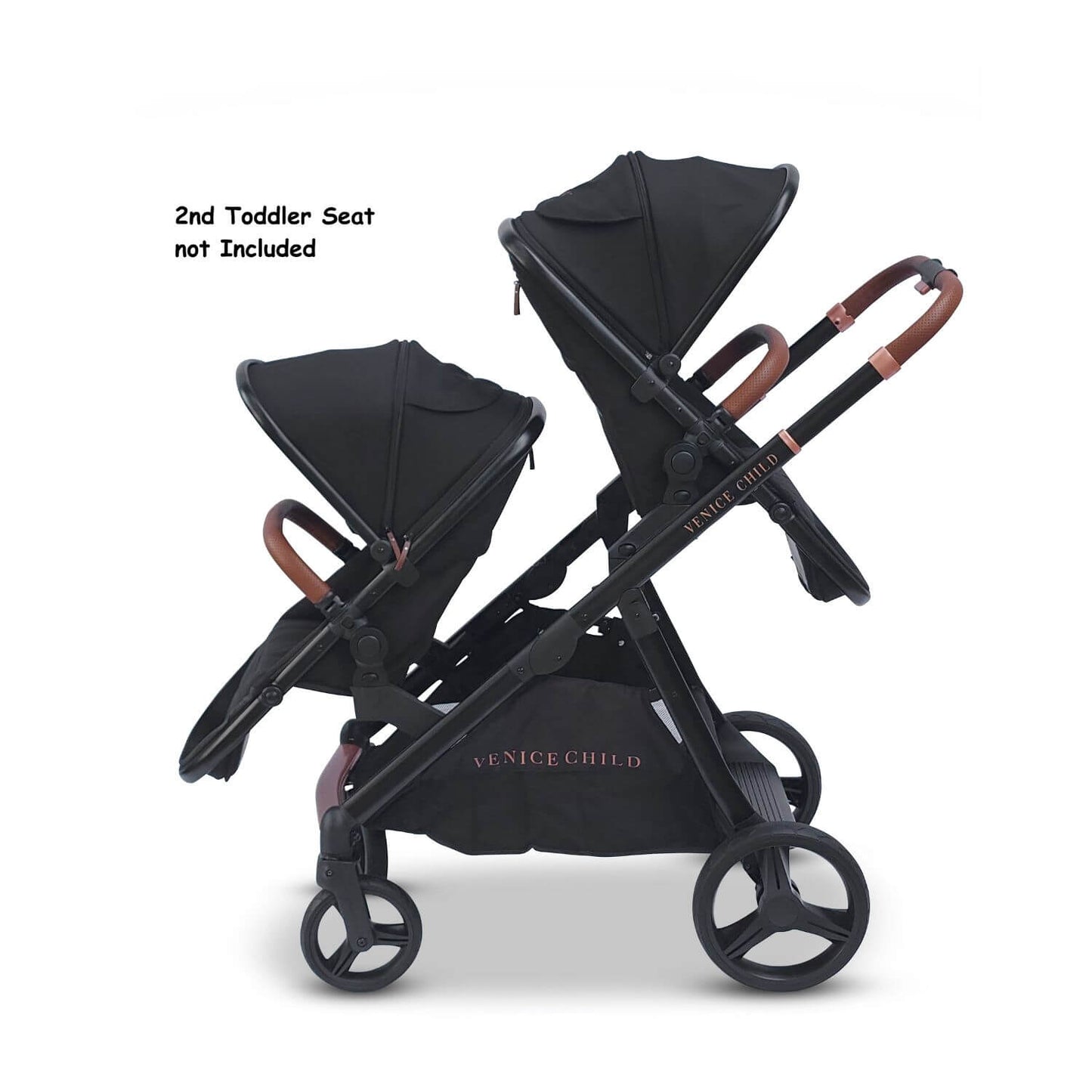 Venice Child Ventura Single to Double Sit-And-Stand Stroller | Midnight