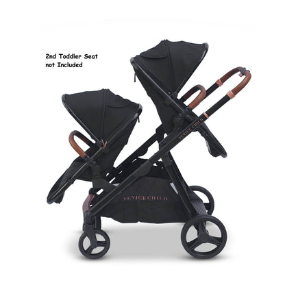 Venice Child Ventura Single to Double Sit-And-Stand Stroller | Midnight