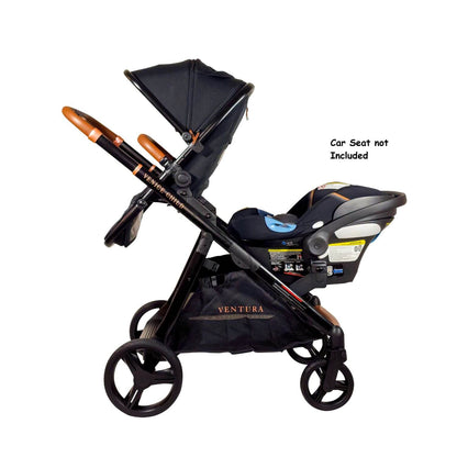 Venice Child Ventura Single to Double Sit-And-Stand Stroller | Midnight