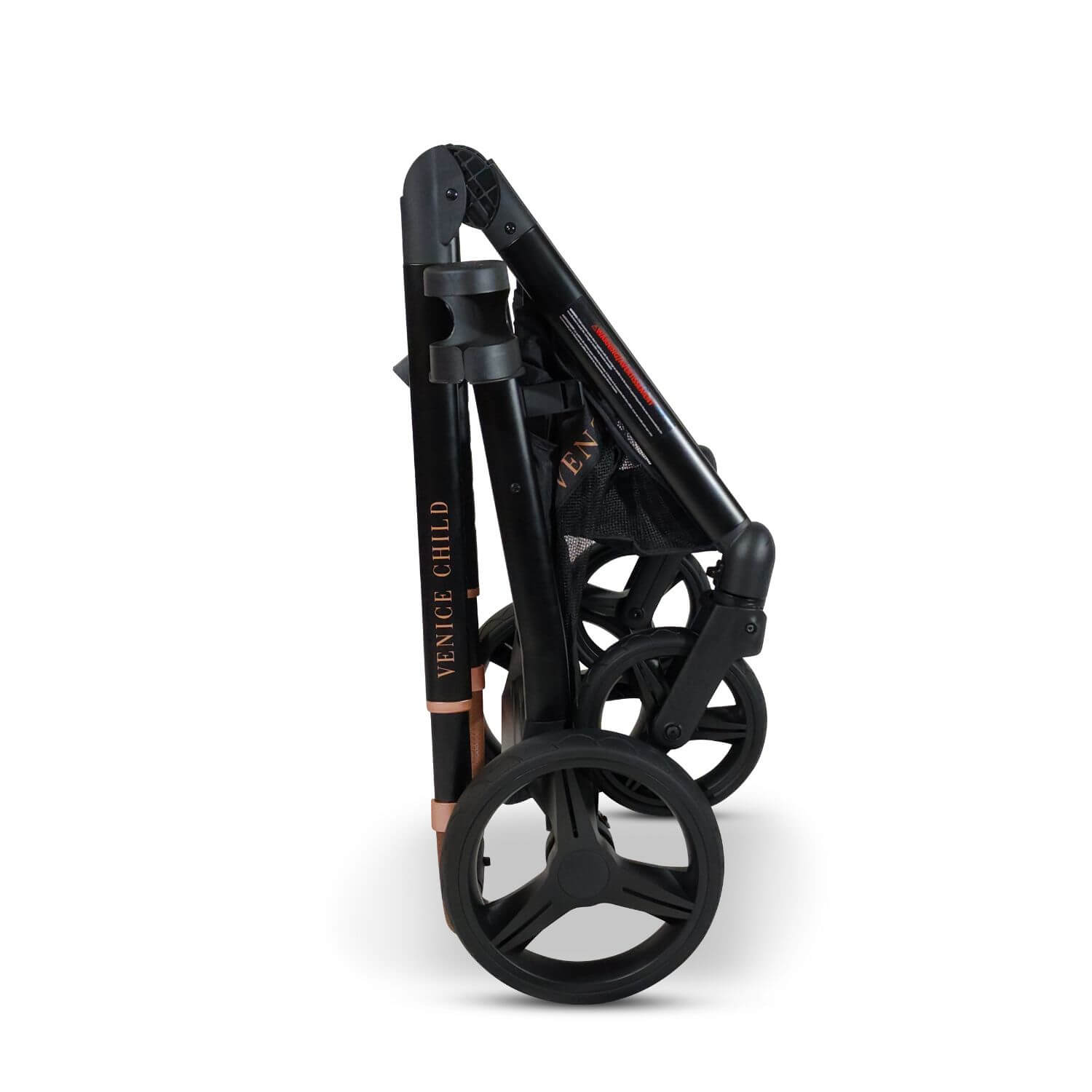 Venice Child Ventura Single to Double Sit-And-Stand Stroller | Shadow - Folded