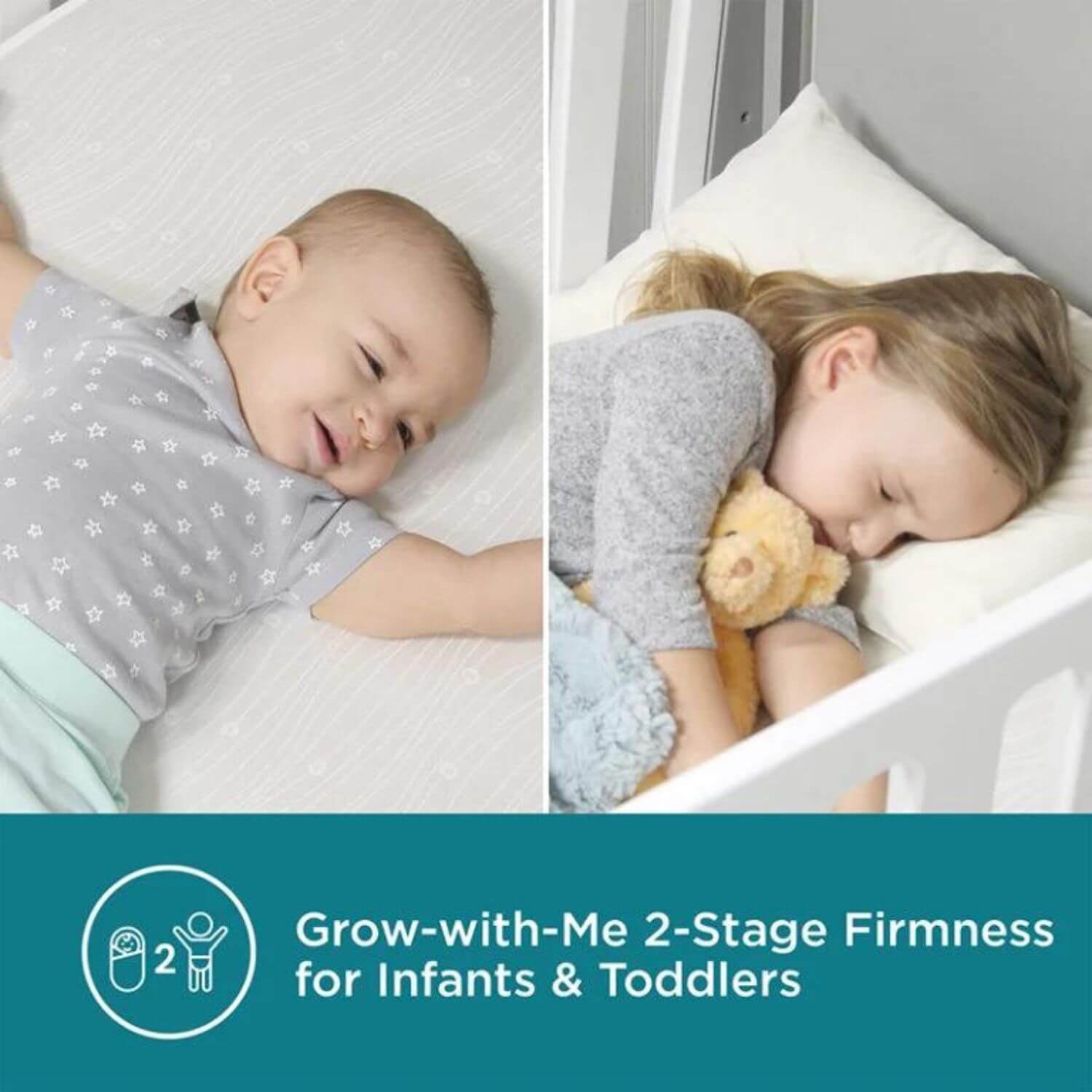 Contours Vibes 2-Stage Soothing Vibrations Crib and Toddler Mattress - Detail