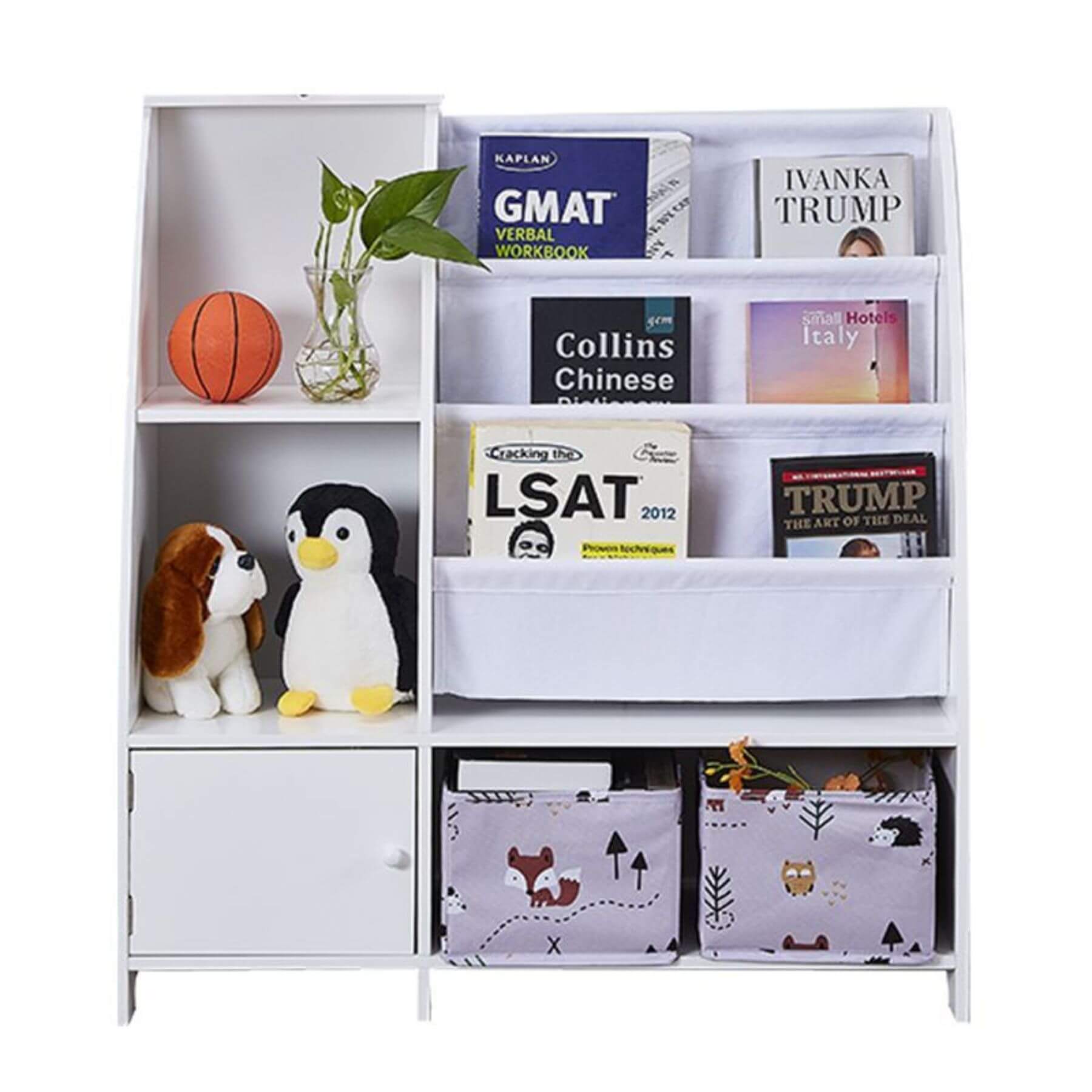 Victoria Kids Bookcase with Toy Storage with books & toys