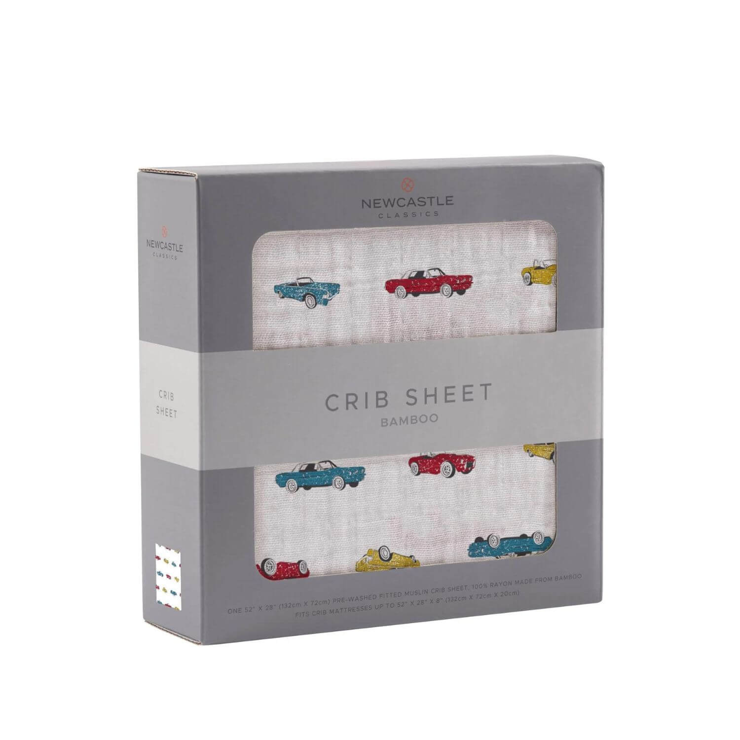 Newcastle Classics Vintage Muscle Cars Bamboo Muslin Crib Sheet