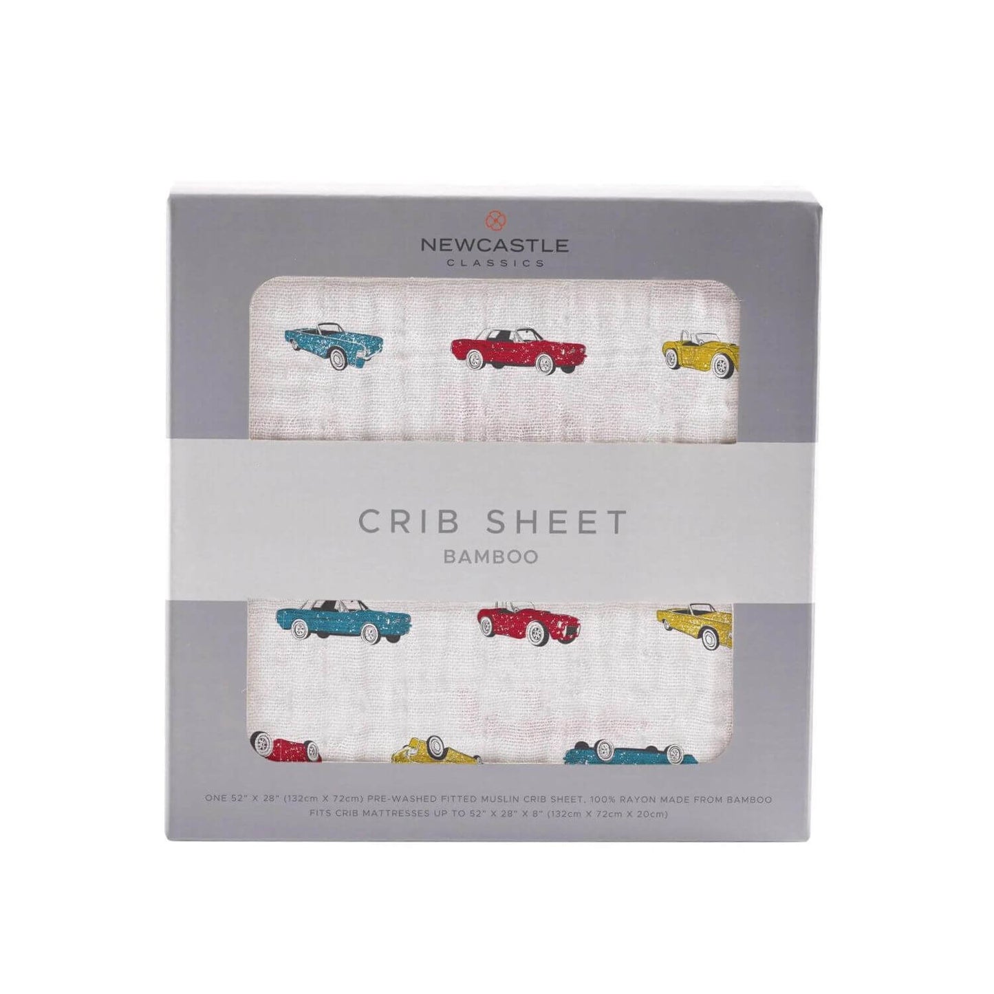 Newcastle Classics Vintage Muscle Cars Bamboo Muslin Crib Sheet