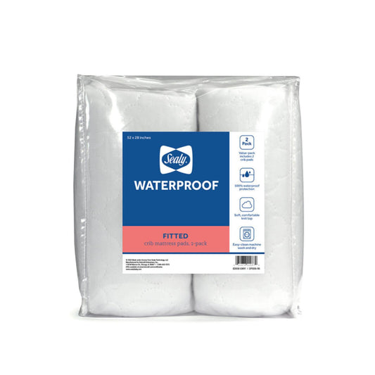 Sealy Waterproof, 2 pack, Crib Mattress Pad