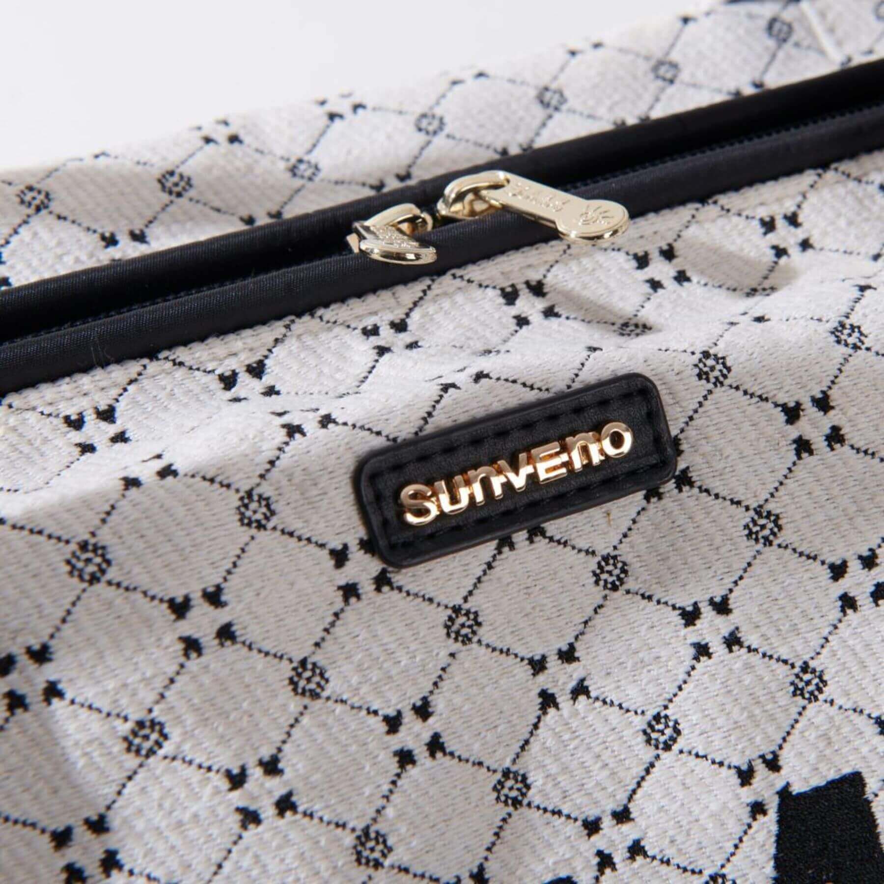 Close-up of Sunveno Weekender Mommy Bag Travel Duffle - White