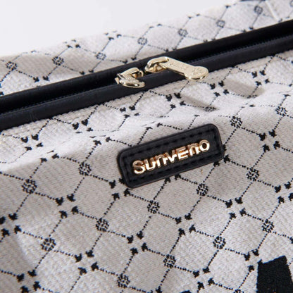 Close-up of Sunveno Weekender Mommy Bag Travel Duffle - White