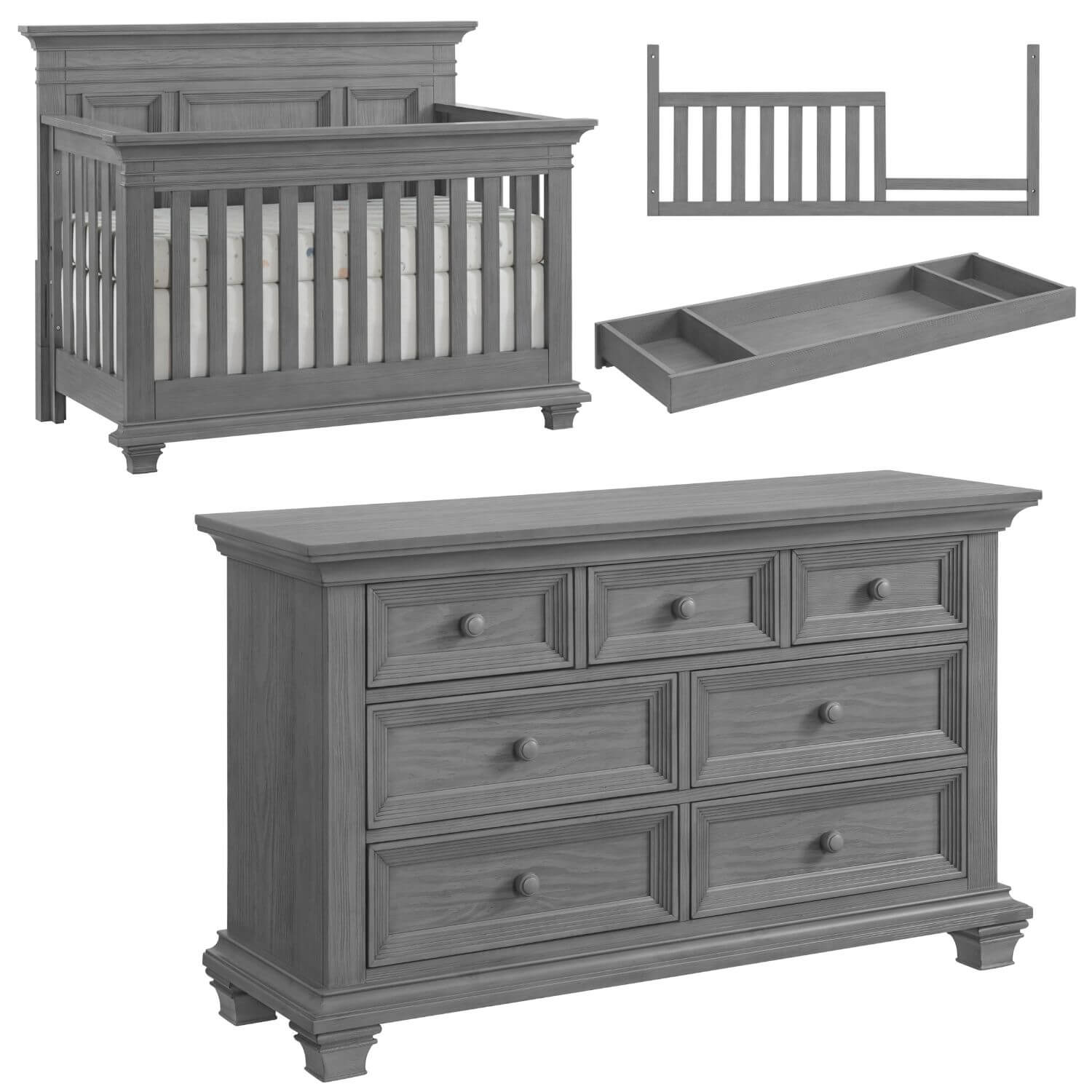 Oxford Baby Weston 4-Piece Nursery Set Gray