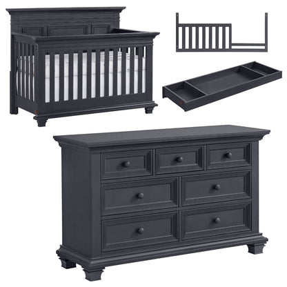 Oxford Baby Weston 4-Piece Nursery Set Midnight Slate