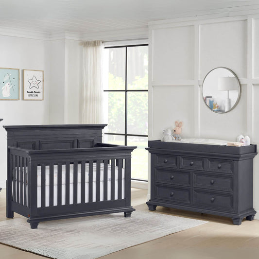 Oxford Baby Weston 4 In 1 Convertible Crib Midnight Slate