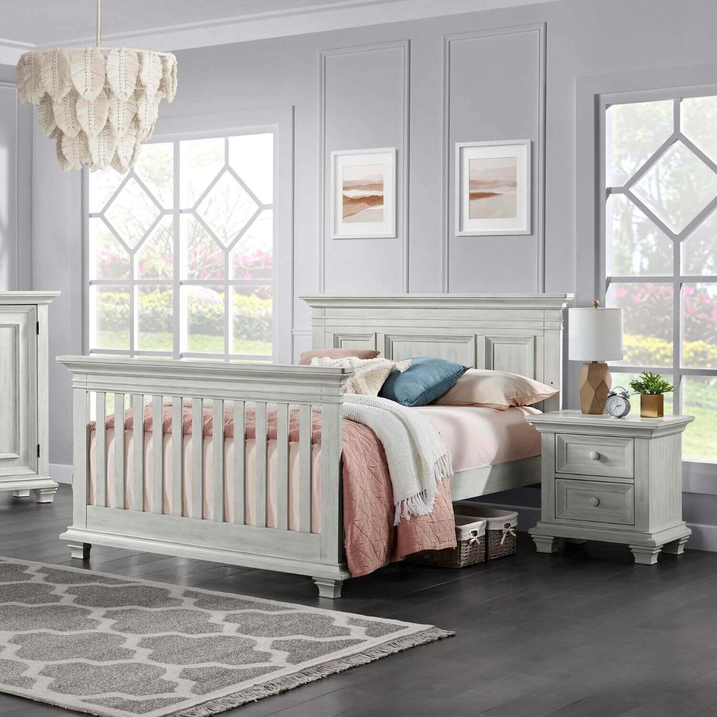 Oxford Baby Weston Full Bed Conversion Kit | Vintage White
