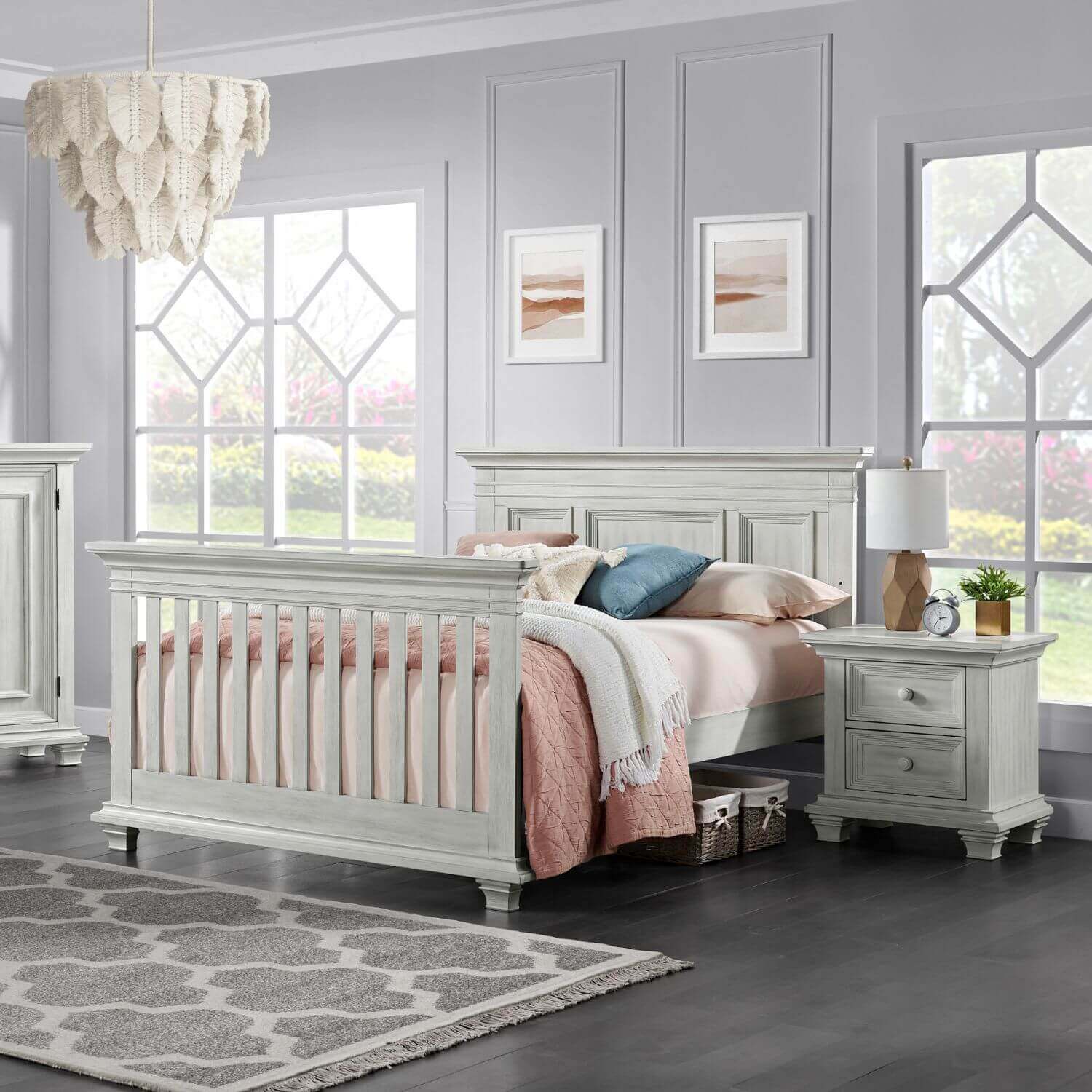 Oxford Baby Weston Full Bed Conversion Kit | Vintage White