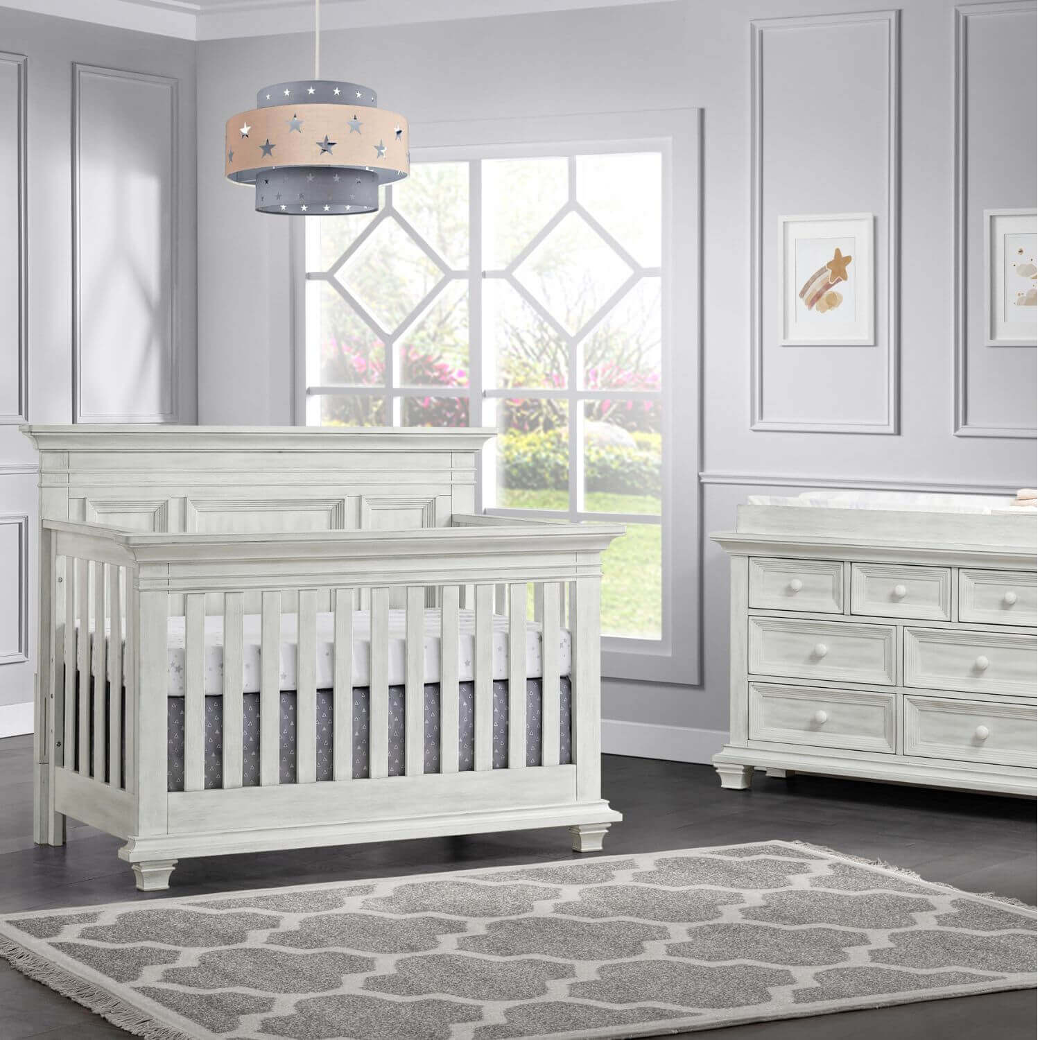 Oxford Baby Weston Changing Topper for 7-Drawer Dresser | Vintage White