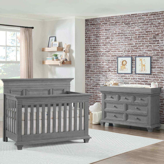 Oxford Baby Weston Changing Topper for 7 Drawer Dresser | Dusk Gray