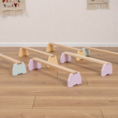 Wood and Hearts Balance Beam Set