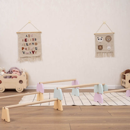 Wood and Hearts Balance Beam Set