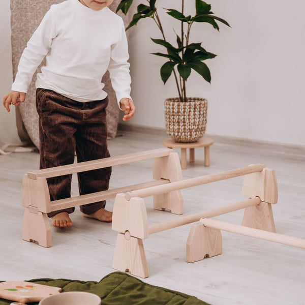 Wood and Hearts Balance Beam Set