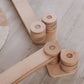 Detail of Wood and Hearts Balance Beam Zigzag