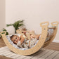 Boy Lying on Wood and Hearts Climbing Arch & Cushion