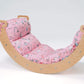 Wood and Hearts Climbing Arch Cushion attached to Climber