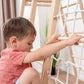 Kid Climbing Wood and Hearts Climbing Playground