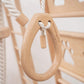 Detail of Wood and Hearts Climbing Playground