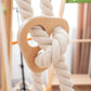 Detail of Wood and Hearts Climbing Playground