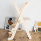 Wood and Hearts Foldable Kitchen Tower in Natural Wood