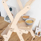 Wood and Hearts Foldable Kitchen Tower in Natural Wood