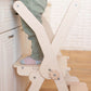 Detail of Wood and Hearts Foldable Kitchen Tower in Natural Wood